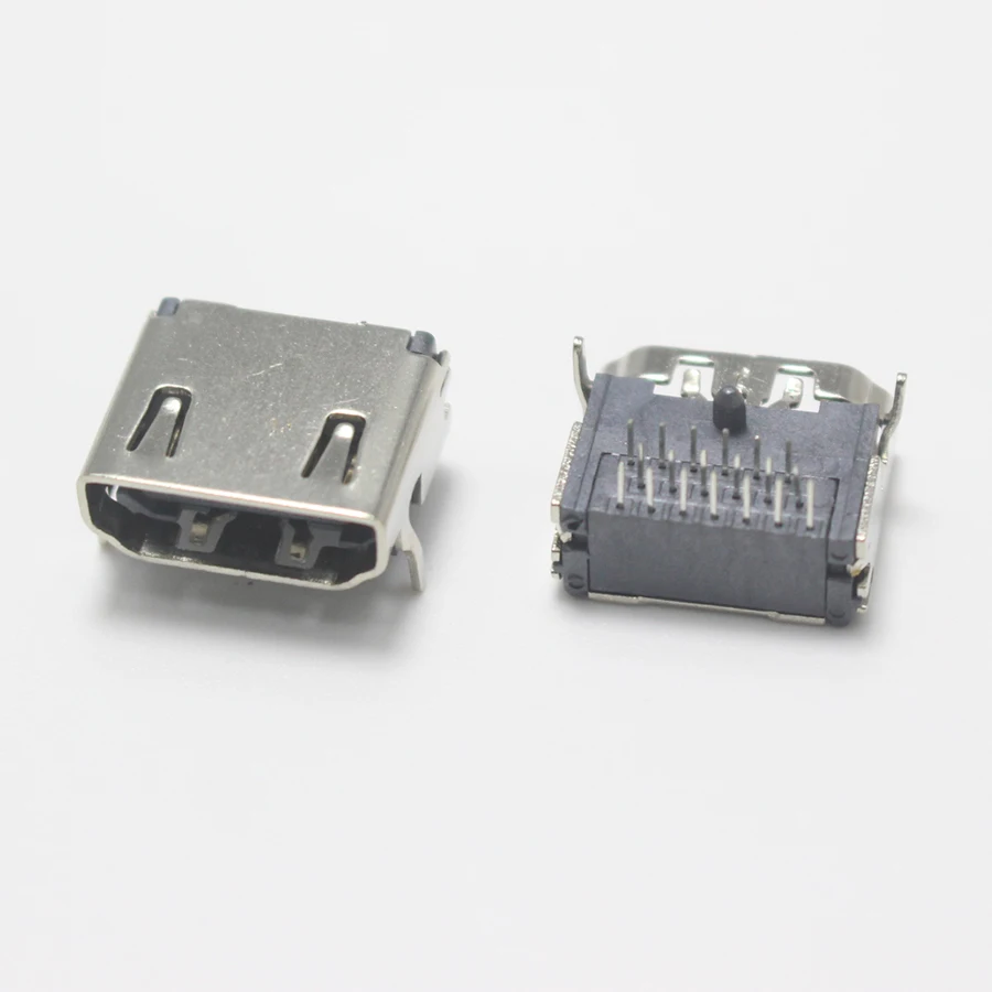 1/2/5 adet DIY HDMI Tip A Kaynak Tipi Dişi Fiş jack 19 Pin SMT Konektörü 4 Ayak Nikel kaplama Soket Görüntü 2