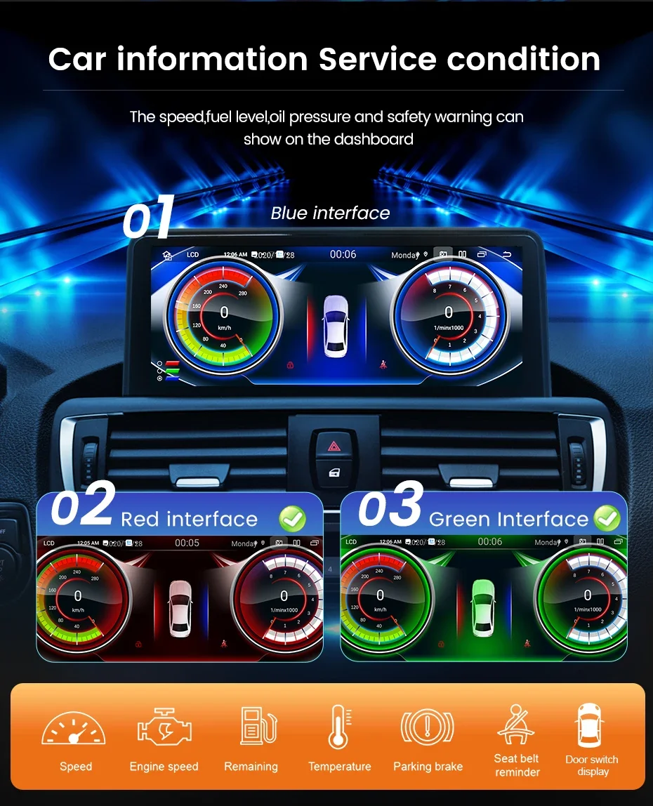 10.25 İnç Android 13 Multimedya Oynatıcı İçin BMW 1 2 Serisi F20 F21 2011-2019 Kablosuz Carplay Araba otomobil radyosu Destek AHD Kamera Görüntü 2