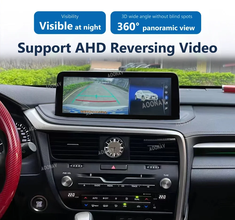 128G Android 12 Araba Multimedya Video Oynatıcı Lexus RX 2016-2021 için Stereo Radyo GPS Navigasyon kablosuz CarPlay 4G Kafa Ünitesi Görüntü 2