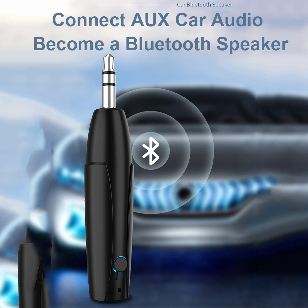 3.5 MM kablosuz Bluetooth Uyumlu 5.0 Alıcı Aux Handsfree Stereo Ses Adaptörü Alıcısı Araba Kulaklık Hoparlör Görüntü 2