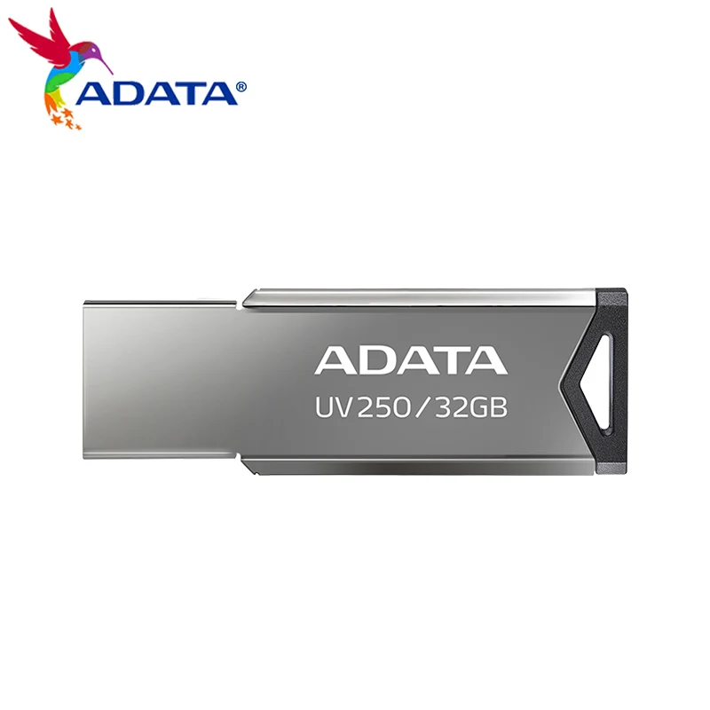 5 adet / grup 100 % Orijinal ADATA UV250 USB Flash Sürücü KLASİK 32 GB 64 GB USB 2.0 Metal Pendrive Mini U Disk Bellek USB Sopa Görüntü 2