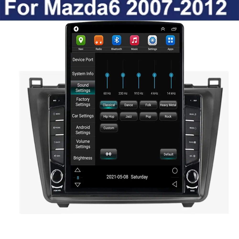 8G + 128G Android 12 Araba Radyo Multimedya Oynatıcı Mazda 6 GH 2007-2012 Autoradio GPS Navigasyon Kamera WİFİ IPS Ekran Stereo Görüntü 2