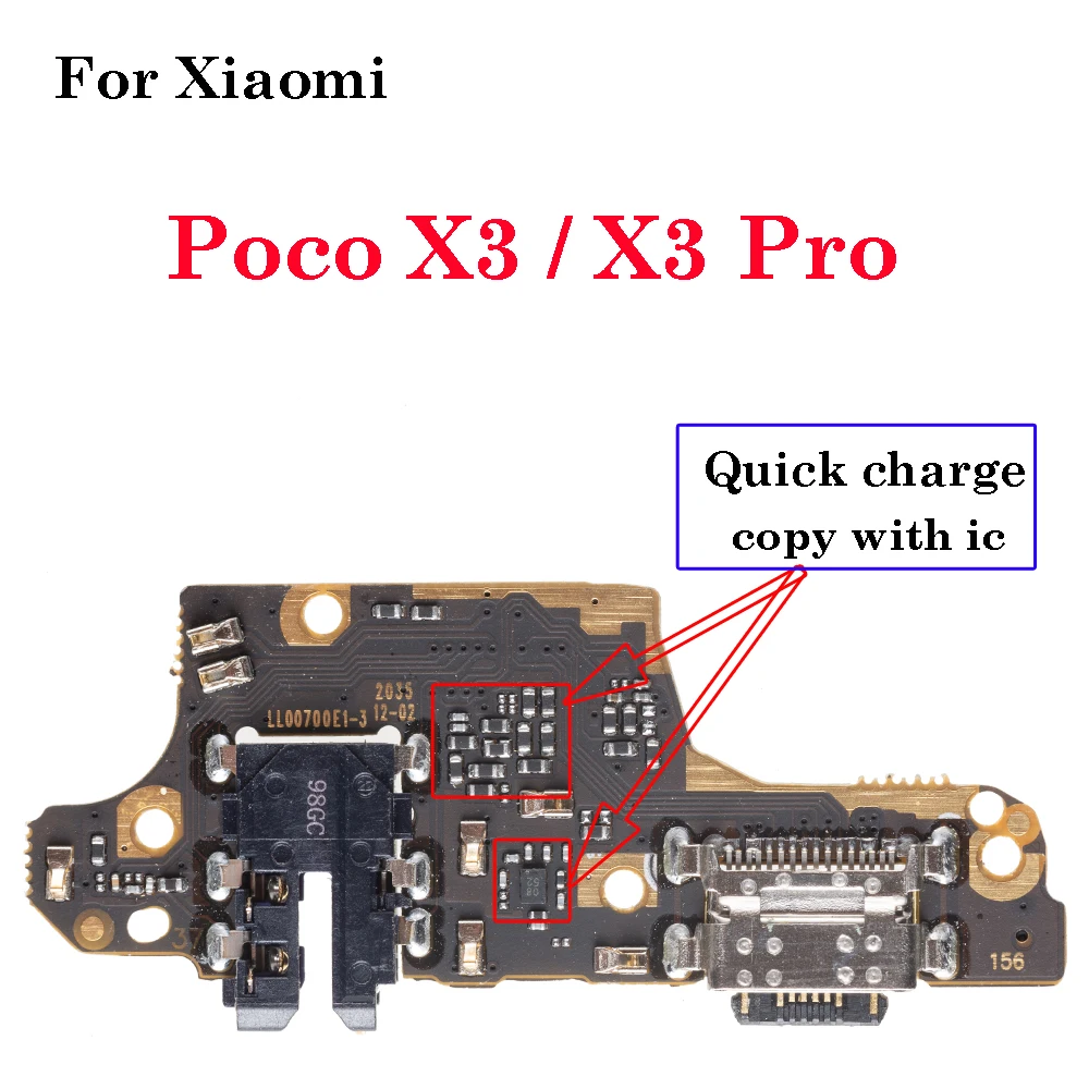 Ana Anakart Konektörü Kurulu lcd Ekran Güç Açık Kapalı Şerit Flex Kablo Xiaomi Mi POCO X3 Pro USB Şarj Portu Şarj Cihazı Görüntü 2