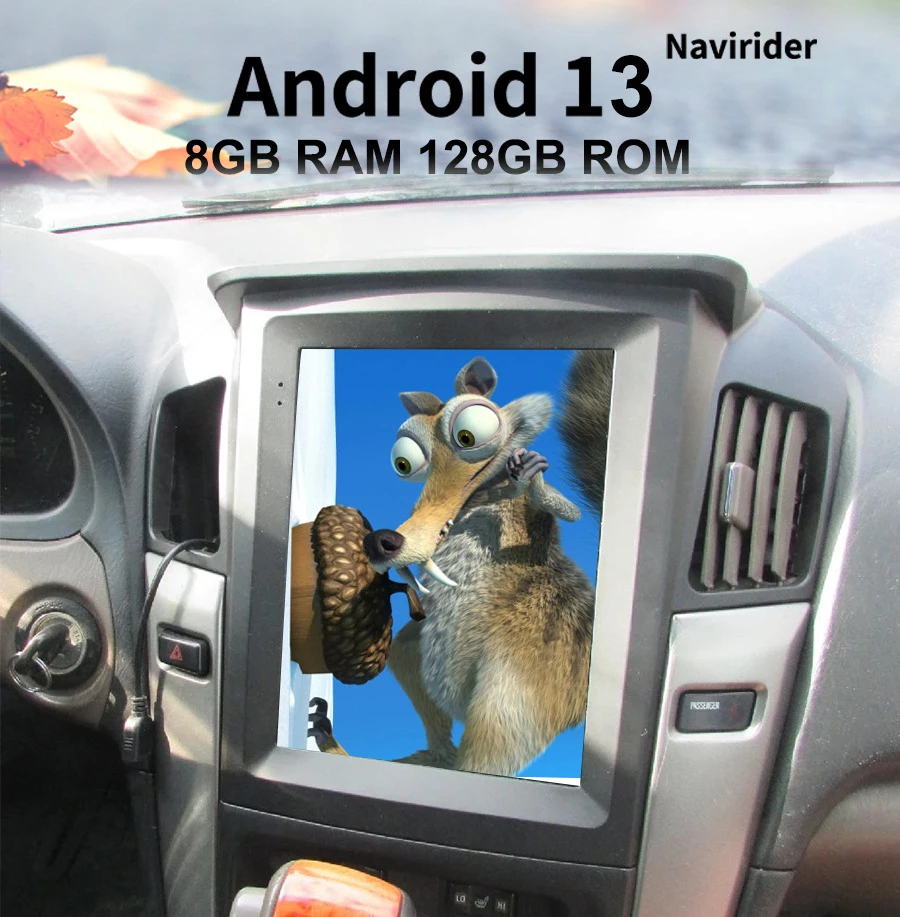 Android 13 Tesla Tarzı Ekran Araba Radyo Carplay Lexus RX300 Toyota Harrier 1999 2001 2002 Stereo GPS Multimedya Video Oynatıcı Görüntü 2