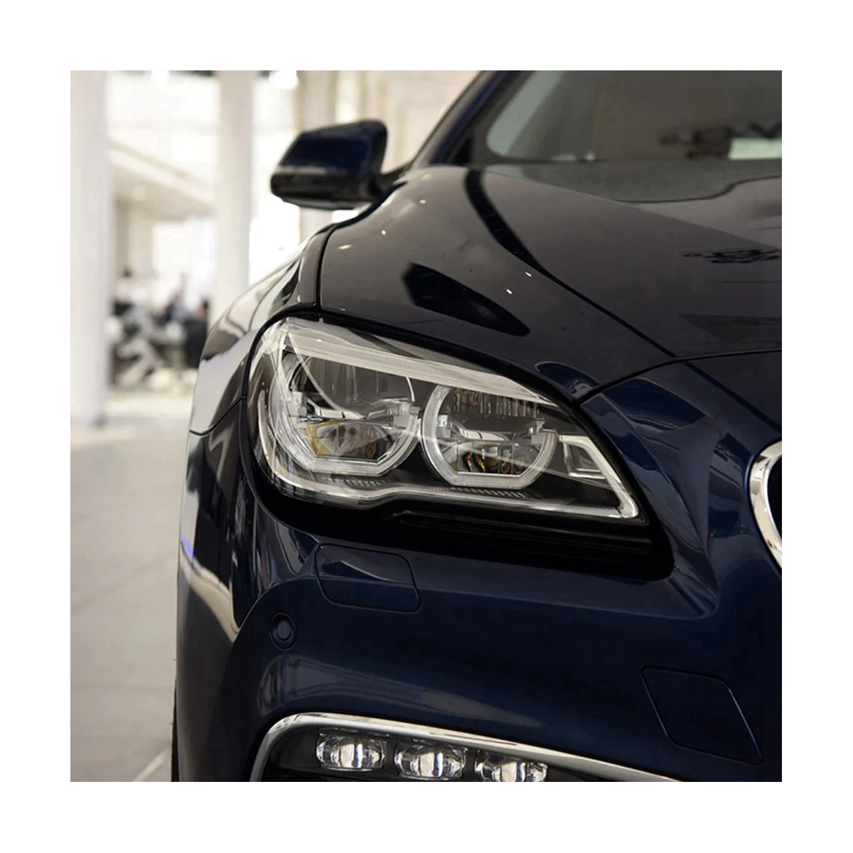 Araba Far Kapağı Şeffaf Lens Başkanı İşık Lambası Gölge BMW 6 Serisi için F06 F12 F13 M6 630 640 2015-2017 Sol Görüntü 2