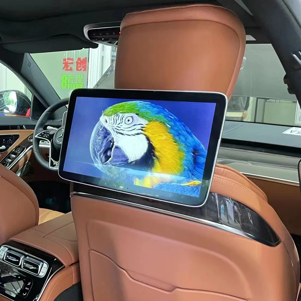 Arka Koltuk Eğlence Sistemi Mercedes W223 S450 S500 S550 S600 Android Bluetooth WiFi 4K Dokunmatik Ekran Video Gizli Braketi Görüntü 2