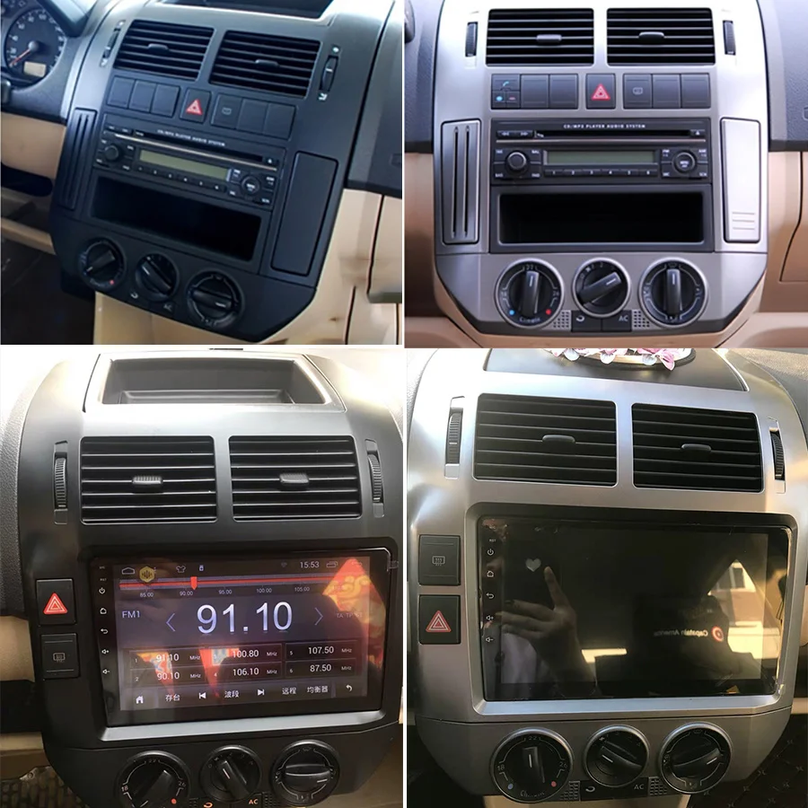 Autoradio Dahili Carplay AI Ses Kontrolü Araba Radyo VW Polo İçin 9N3 2006 2005 2004 Araba Multimedya Video Oynatıcı Stereo Kafa Ünitesi Görüntü 2