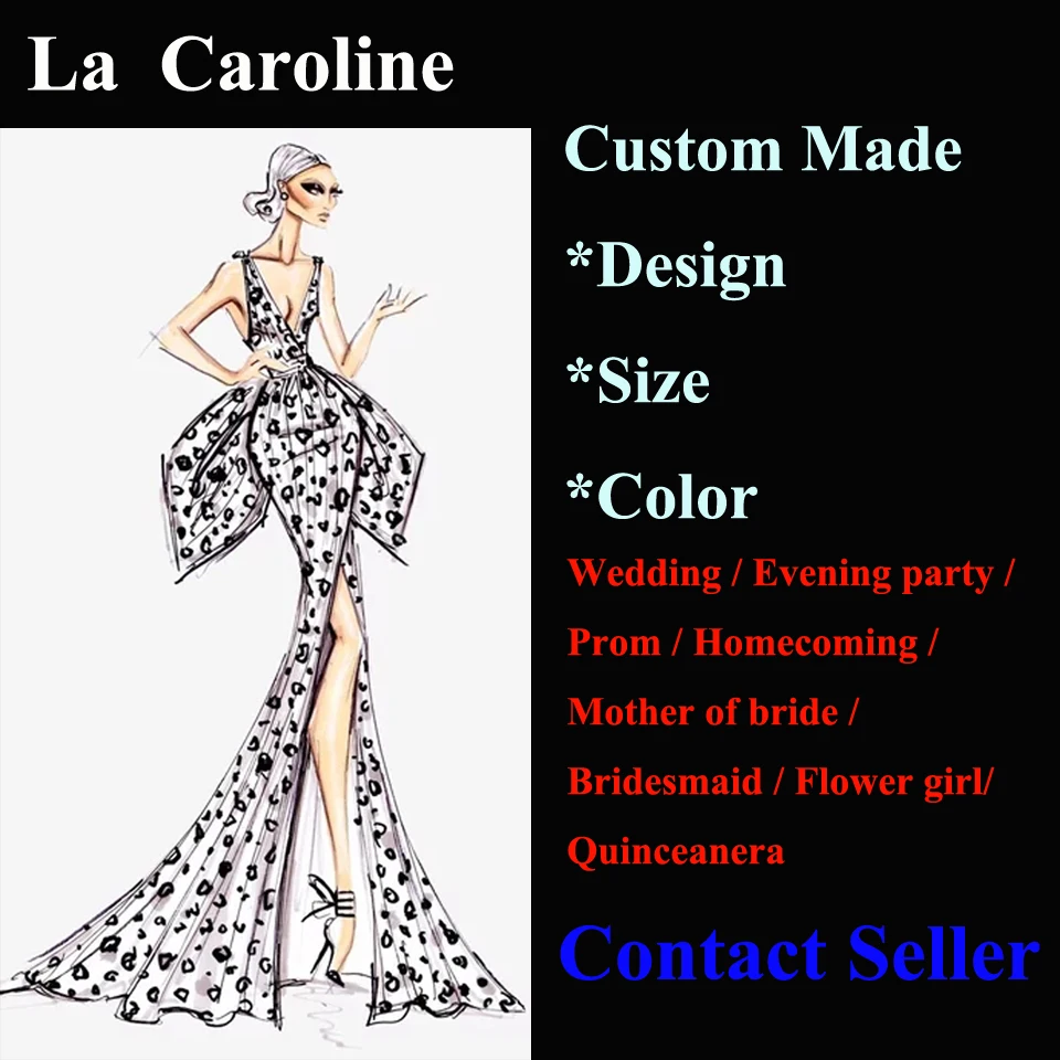 Caroline Seksi Backless Sparkly Balo Abiye Kristaller Örgün Törenlerinde Balo Yan Yarık Sipariş Vestidos Elbiseler De Soirée Görüntü 2
