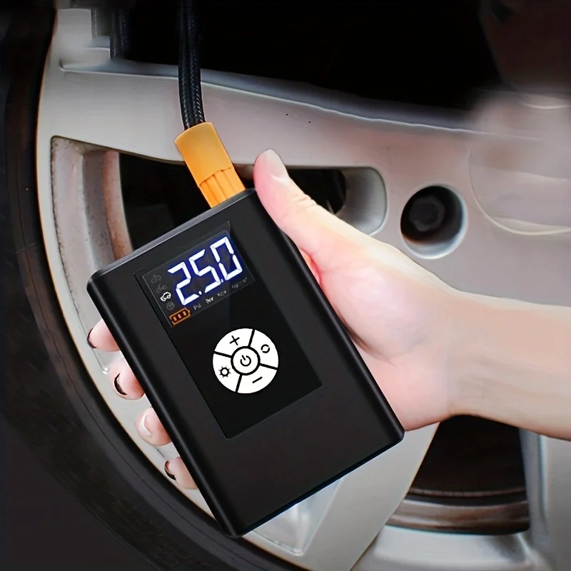 Dijital ekran Araba lastik şişirme pompası 150PSI Taşınabilir Araba hava kompresörü 12V Elektrikli Şişirme led ışık Motosiklet Bisiklet için Görüntü 2