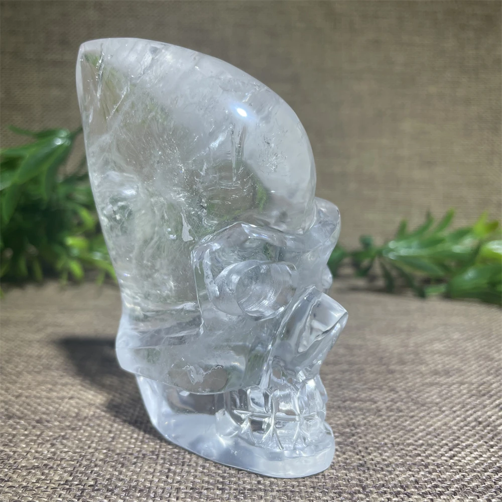 Doğal Kafatası Kuvars Kristalleri Dini Dekorasyon Masion Wicca Büyücülük Malzemeleri Kafatası Meditasyon Çakra Reiki Şifa Görüntü 2