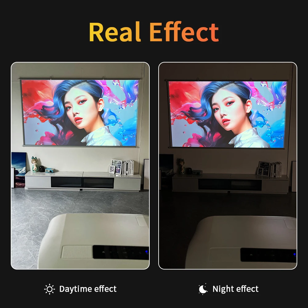 Ev Sineması 4 k Video Projetor Yerli 1080 p Full HD 1450 ANSI Ultra Parlak WiFi 6 ve Bluetooth Film LCD ışın Projektörler Görüntü 2
