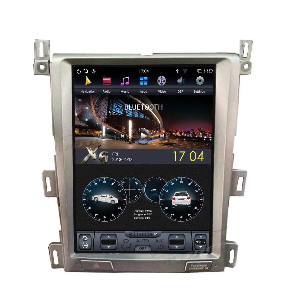 Ford İthal Kenar 2007-2014 için PX6 12.1 inç Android Araba Radyo Multimedya Oynatıcı Otomatik Stereo teyp GPS Navigasyon Görüntü 2