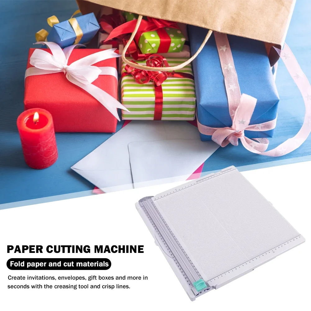 Fotoğraf Defteri Kesme Makinesi Anti Kayma Taban kağıt kesme makinesi Yerden Tasarruf Ayrılabilir Çetele DIY Davetiye Mektubu Zarf Görüntü 2