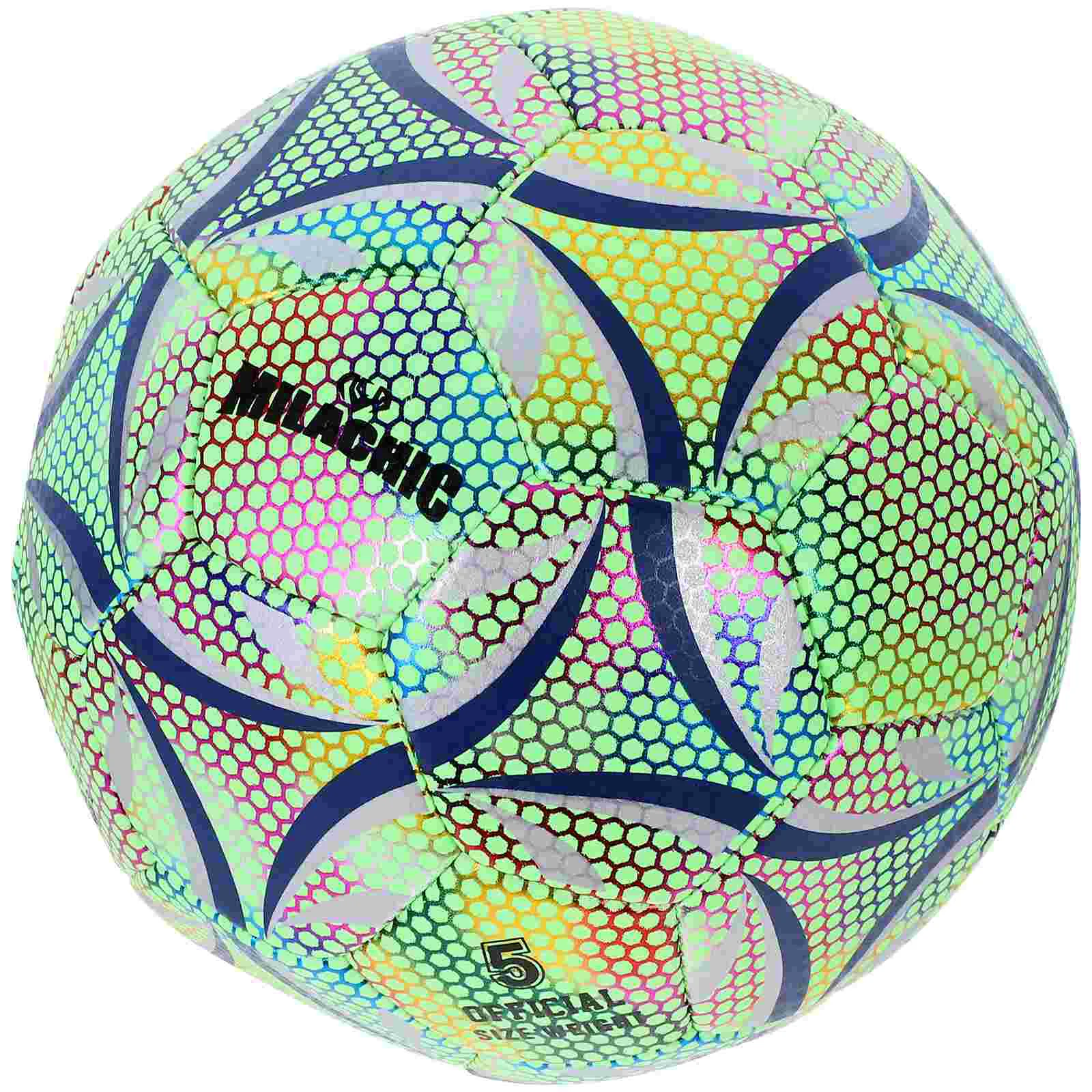 Futbol Floresan PU Topu Aydınlık Futbol Serin Karanlıkta Parlayan Futbol Eğitim Topu Yaratıcı Hediye Çocuklar İçin Hediye Görüntü 2