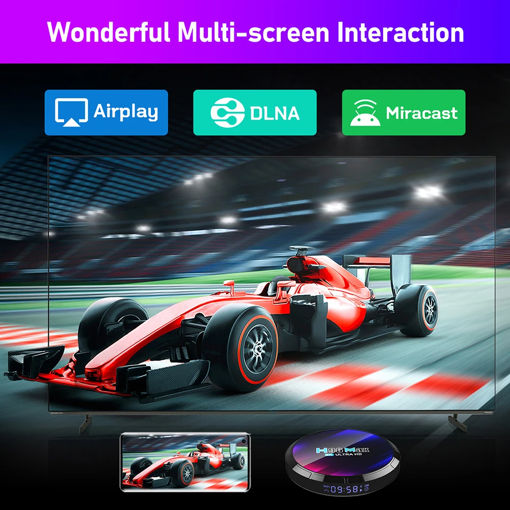 H96 MAX RK3528 Akıllı TV akışlı medya Oynatıcı Desteği 8K Video Çözme Medya Oynatıcı Desteği 2.4 G/5G Wıfı6 Android 13 için Görüntü 2