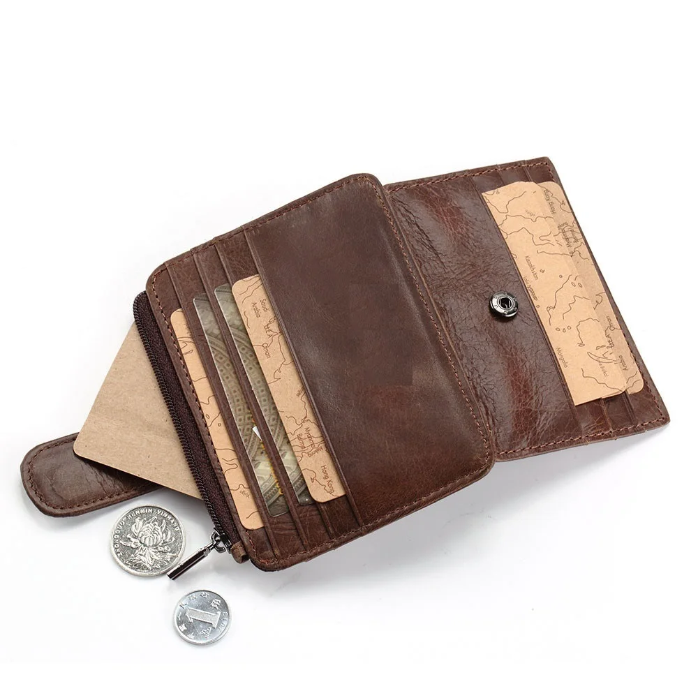 Hakiki Deri Kredi kartlıklı cüzdan Erkekler Kart Sahibi KIMLIK Kartı Durumda Ince Cüzdan Moda bozuk para cüzdanı Cep Mini Vallet Görüntü 2