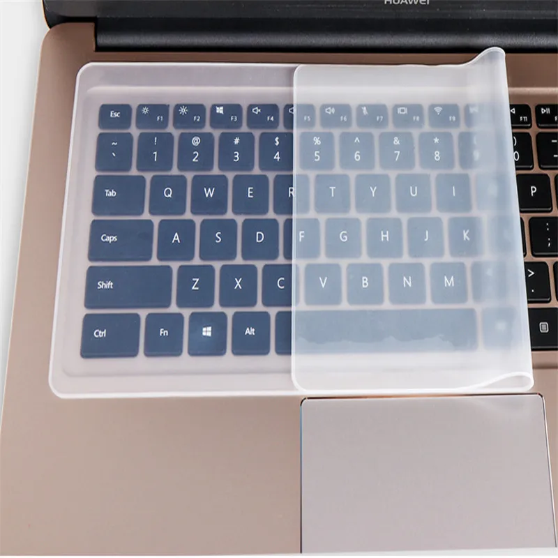 Laptop klavye silikon film dizüstü silikon kauçuk film silikon klavye koruyucu kapak şeffaf toz geçirmez ped Görüntü 2