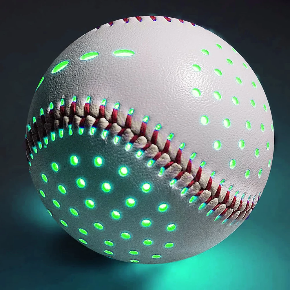 Light Up Beyzbol LED parlayan Beyzbol Karanlıkta parlayan 6 açık renk beyzbol 2 ışık modu genç çocuklar için yaratıcı oyuncular Görüntü 2