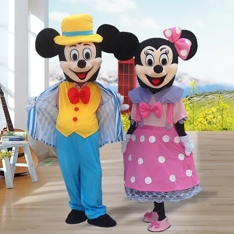 Mickey Minnie Mouse Cosplay Maskot Oyuncak Kostüm Yetişkin Anime Karikatür Reklam Parti Büyük Peluş Reklam Olay Parti Yetişkin Görüntü 2