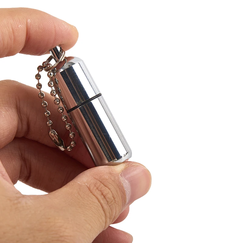 Mini Cep Gazyağı Çakmak Anahtarlık Kapsül Kompakt Gazyağı Çakmak Açık Araçları Anahtarlık Taşlama Çakmak Görüntü 2