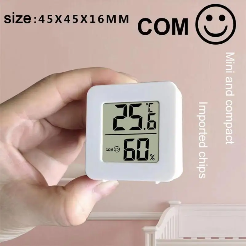 Mini Higrometre Ev Elektronik Akıllı Termometre Yatak Odası Vücut Sıcaklık Sensörü Ev Bebek Odası Hava Nem Ölçer Görüntü 2