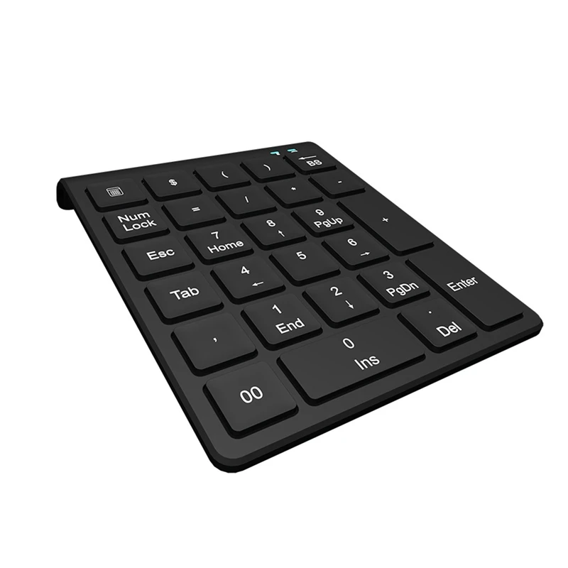 Mini Numarası Tuş Takımı USB 2.4 G Kablosuz 27 Anahtar Çok Fonksiyonlu Siyah Masaüstü Dizüstü Tablet İçin Görüntü 2