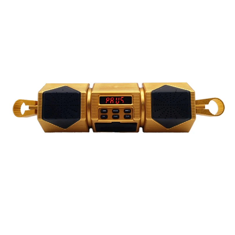 Motosiklet MP3 Çalar Gidon Hoparlör Bluetooth Müzik FM Radyo Su Geçirmez ayarlanabilir braket Bisiklet Ses Stereo 12V Görüntü 2