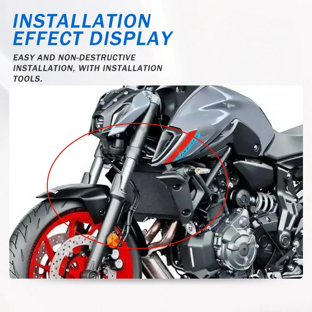 Motosiklet radyatör ızgarası Guard koruma kapağı Yamaha MT07 MT 07 MT-07 2023 - 2014 2022 2015 2016 2017 2019 2020 2021 Görüntü 2