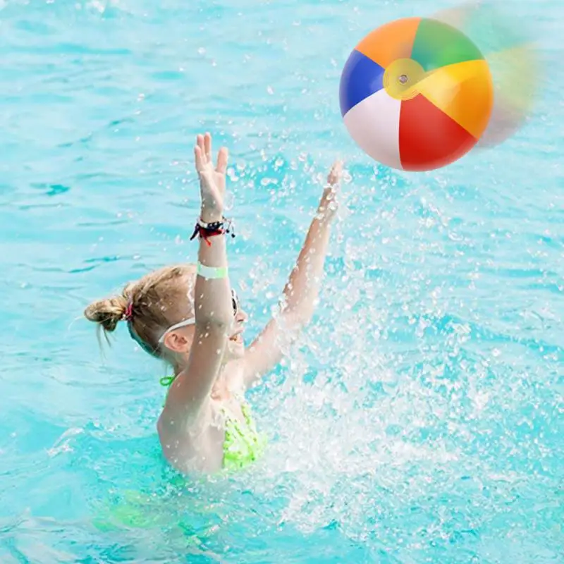 Plaj Şişme Taşınabilir Su Oyunları En çok satan Havuz Şamandıra Su Balonları Yaz Partileri İçin Gökkuşağı Plaj Topu Renkli Eğlenceli Görüntü 2