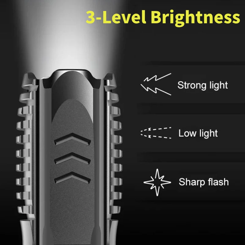 T9 LED güçlü ışık çok fonksiyonlu şarj edilebilir el feneri USB şarj edilebilir meşaleler taktik el feneri açık kamp aydınlatma Görüntü 2
