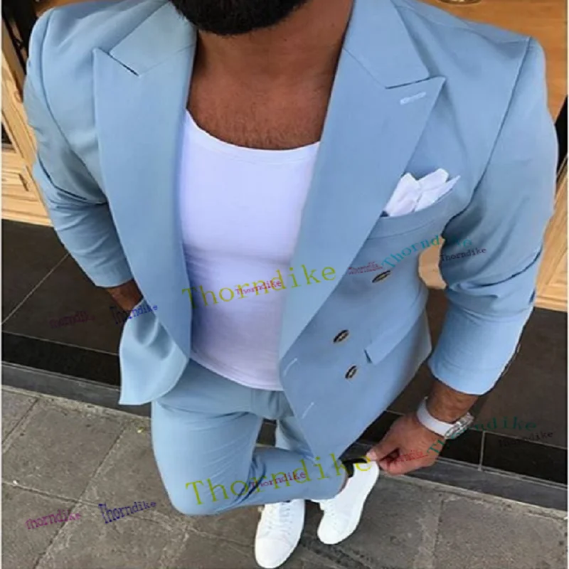 Thorndike 2 Parça Custom Made Erkek Takım Elbise 2020 Koyu Mor Blazer Düğün Takımları Slim Fit Damat Özel Smokin Ceket + Pantolon Görüntü 2