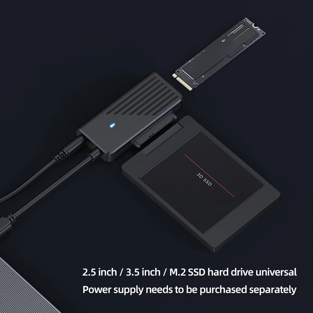 USB3. 0 SATA Harici Adaptör 5Gbps 2.5 / 3.5 İnç HDD Dönüştürücü M. 2 NGFF Katı Hal Dönüştürücü NVME Masaüstü Laptop için Görüntü 2