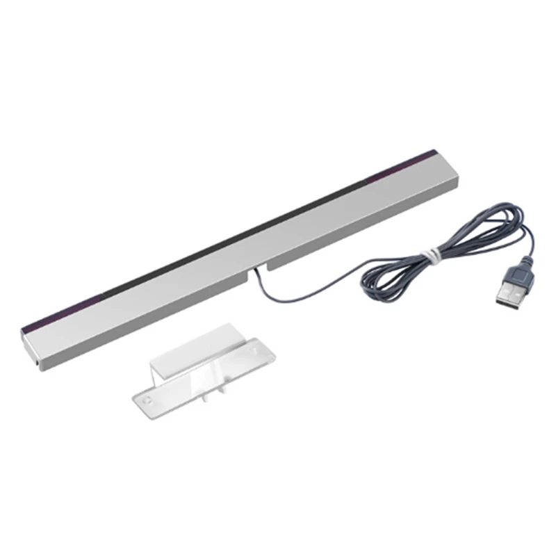 Wii için Sensör Çubuğu Plastik Sensör Çubuğu Kablolu Alıcıları IR Sinyal Ray USB Fişi Değiştirme Nintendo Uzaktan Görüntü 2