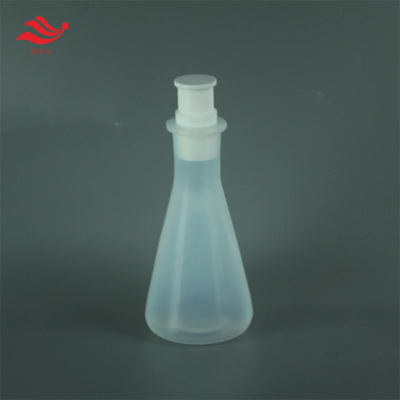 Yeni malzeme endüstrisi için korozyona dayanıklı PFA Erlenmeyer şişesi 100ml şeffaf Erlenmeyer şişesi Görüntü 2