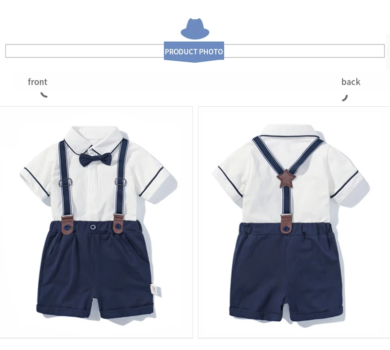 Yenidoğan Giysileri Yaz Takım Elbise Resmi 0 3 6 Ay Bebekler Giyim tulum takımı Erkek Bebek Giysileri Görüntü 2