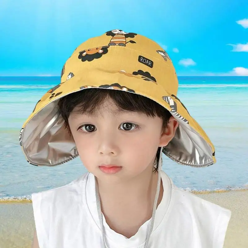 Çocuk şapkaları Kızlar Güneş Koruyucu Siperliği Çocuklar İçin Yaz Geniş Ağızlı Çocuk Siperliği güneş şapkaları UV Korumalı Açık Kamp Seyahat İçin Görüntü 2