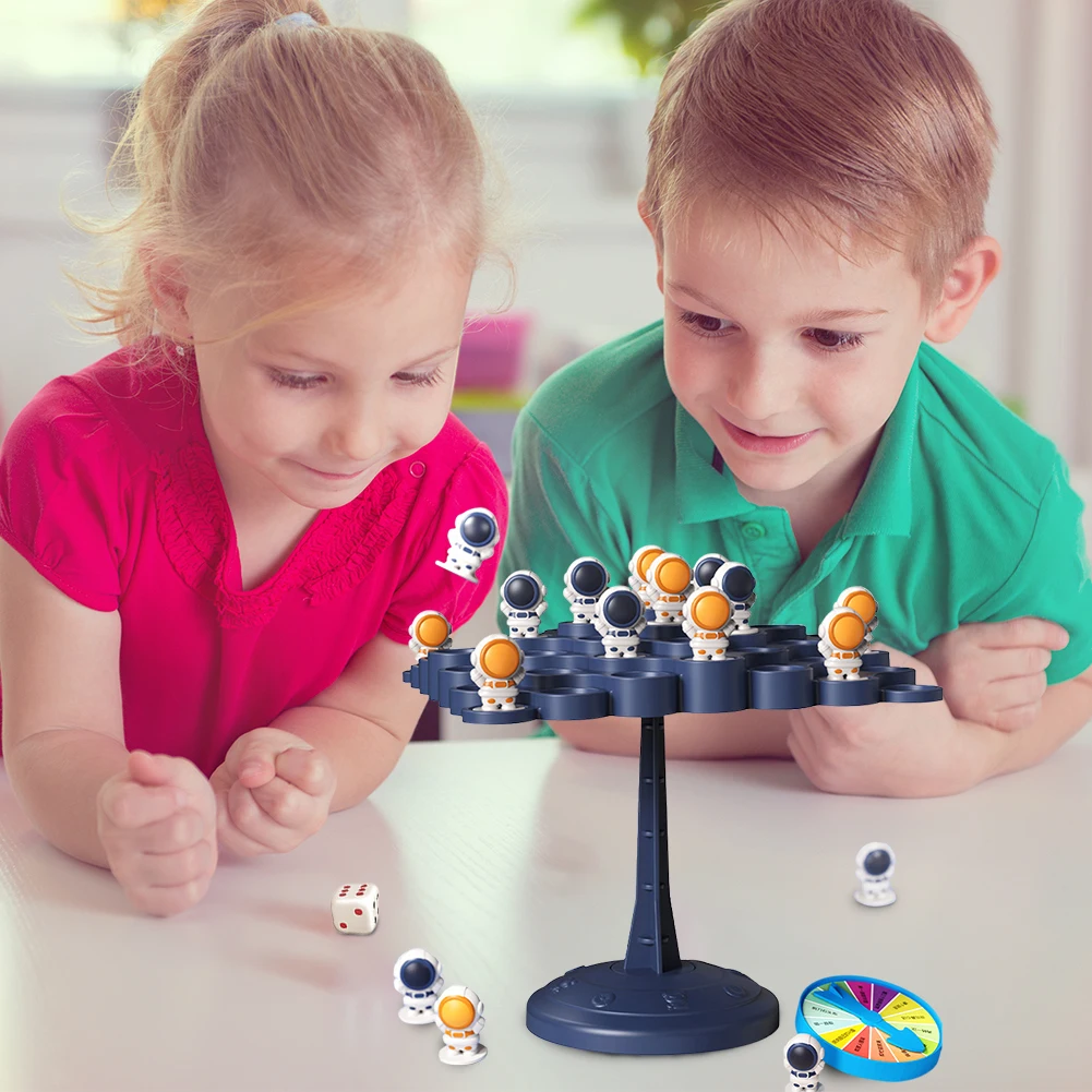 Çocuklar astronotlar Denge Ağacı Oyunu Kurbağa Denge Kurulu Montessori Oyuncaklar Eğitim Eğlence Ebeveyn-Çocuk İnteraktif Masaüstü Oyunu Görüntü 2