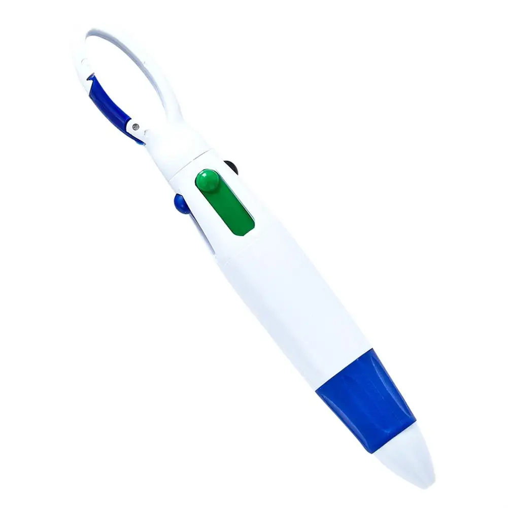 1.0 mm 4-in-1 Renkli Taşınabilir Basın Tükenmez Kalem Karabina İle Okul Ofis Kırtasiye Malzemeleri Görüntü 3
