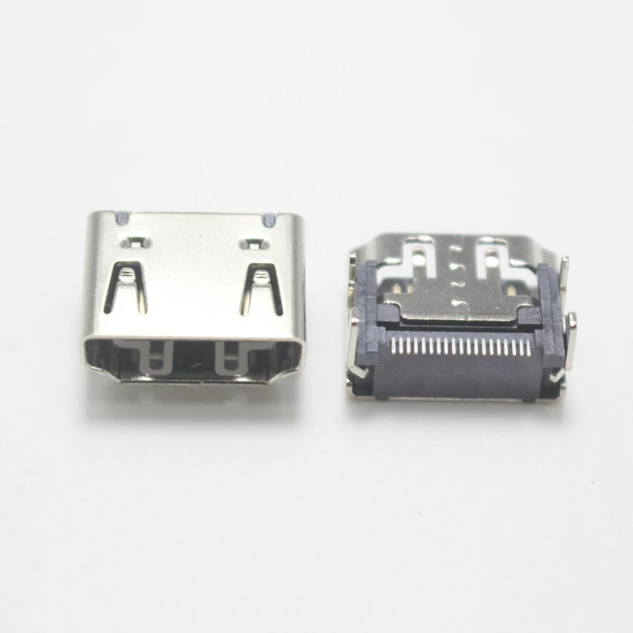 1/2/5 adet DIY HDMI Tip A Kaynak Tipi Dişi Fiş jack 19 Pin SMT Konektörü 4 Ayak Nikel kaplama Soket Görüntü 3