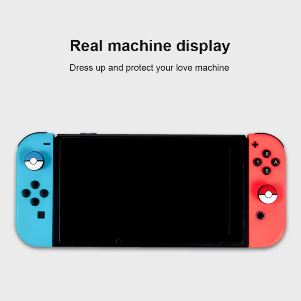 1 adet Joystick Kapak Rocker Kapağı Karikatür Silikon Koruma Kollu Nintendo Anahtarı Durum İçin Oyun Konsolu kaymaz Düğme Kapağı Görüntü 3
