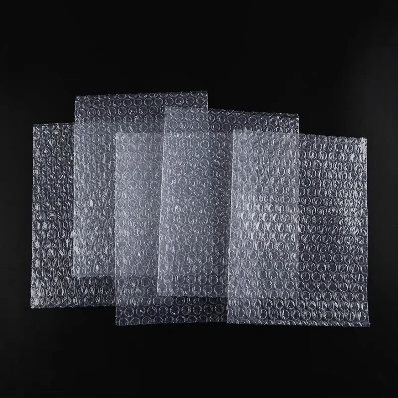 100 adet 8x10cm Plastik Wrap Zarf Beyaz Kabarcık Ambalaj Poşetleri PE Şeffaf Darbeye Dayanıklı Ambalaj Çantası Çift Film Kabarcık Çanta Görüntü 3