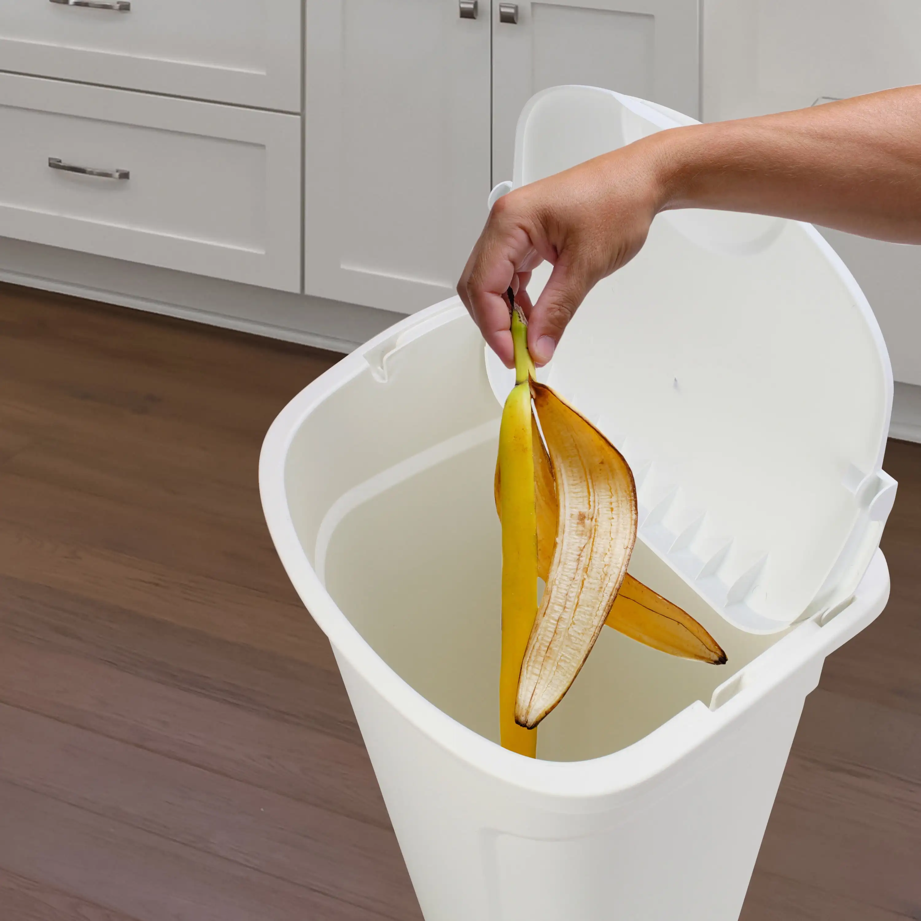 11 Galon Çöp Tenekesi, Plastik Kaldırma Üstü Mutfak Çöp Tenekesi, Siyah Görüntü 3