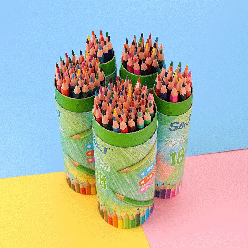 12/18/24/36/48 Renkli kalem seti Öğrenci Kroki Çizim DIY Grafiti Kalem Sanat Anime Boyama Mum Boya Okul Malzemeleri Görüntü 3