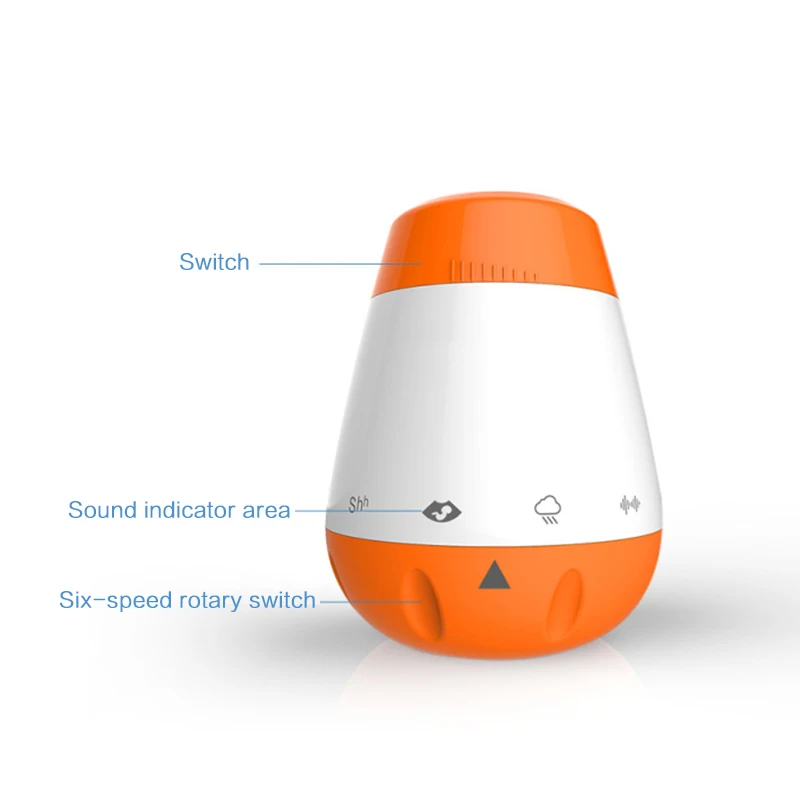 1~5 ADET Bebek Beyaz Gürültü Makinesi Akıllı Müzik Ses Sensörü Bebekler Kötü Uyku Yardımcı Terapi Ses Monitörü Jeneratörü bebekler için Görüntü 3