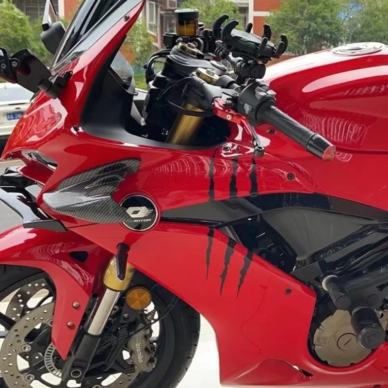 2 ADET Canavar Pençe Scratch Motosiklet Kafa Çıkartmalar Moto Yan Vücut Serin Vinil Çıkartmaları Şerit Yarış Kask Motokros Tankı İşaretleri Görüntü 3