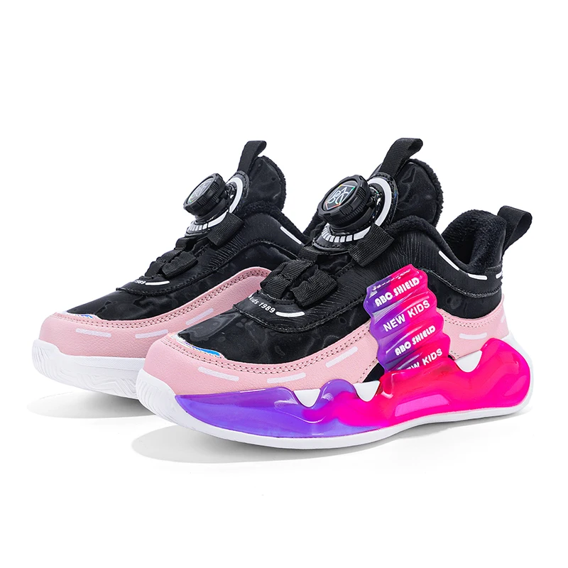 2023 Yeni Örgü Çocuk Sneakers Hafif Çocuk Ayakkabıları Rahat Nefes Erkek Ayakkabı kaymaz Kızlar Sneakers Zapatillas Size26-39 Görüntü 3