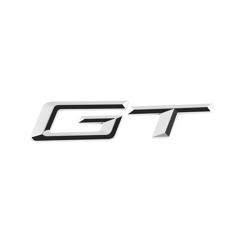 3D ABS Krom Harfler Siyah Araba Trunk Rozeti Logosu GT Amblemi BMW 3 Serisi İçin X1 X3 X5 X6 E90 E36 F30 F34 F07 E83 Araba Aksesuarları Görüntü 3