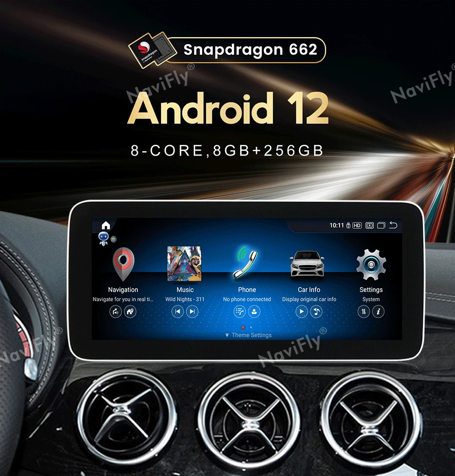 8G + 256G Android 12 Carplay Oto araç DVD oynatıcı Radyo Video Oynatıcı Mercedes Benz G Sınıfı İçin W461 W463 2012-2019 GPS Navigasyon Stereo Görüntü 3