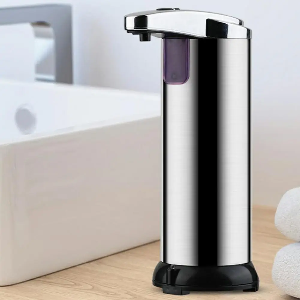Akıllı sensörlü sabunluk Dağıtıcı Büyük Kapasiteli Ayarlanabilir Seviyeleri Paslanmaz Çelik Sıvı Pompası Mutfak Banyo için Görüntü 3