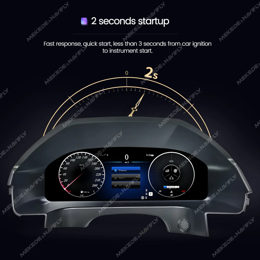 Araba LCD Gösterge Paneli Hız Göstergesi Mercedes Benz E Sınıfı İçin W212 E200 E230 E260 E300 S212 Dijital Küme Enstrüman Ekran Görüntü 3